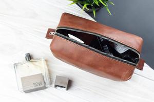 Borsa <span class=keywords><strong>da</strong></span> <span class=keywords><strong>Viaggio</strong></span> Personalizzata, Beauty Case in Pelle per <span class=keywords><strong>Uomo</strong></span>, Kit <span class=keywords><strong>da</strong></span> Toilette Personalizzato - Product Image 5