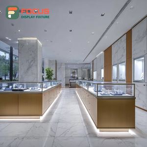 Minimalist Jewelry Retail Showcase System Metal <b>Frame</b> Mall Counter Showcase Cabinet - Product Image 5