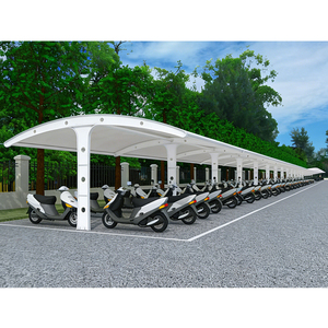 Abri de stationnement extérieur sur mesure, carport cantilever, structure de tension en membrane PVDF, abri de stationnement pour voitures - Product Image 6