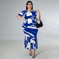 Nouvelle arrivée TKS, robe ample pour femmes, col rond, manches courtes, couleur unie, taille 5XL, robe maxi d'été décontractée pour femmes