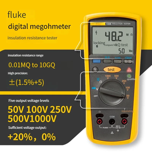 Fluke 1508 IND Hochpräziser digitaler Isolation widerstands tester Megohm meter <span class=keywords><strong>Multimeter</strong></span> 10G Mehrere Tests pannungen - Product Image 2