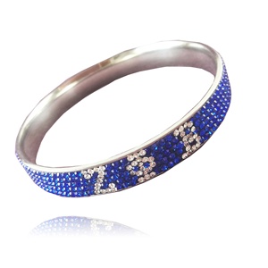 Đầy Đủ Pha Lê Handmade Tất Cả Sorority Delta Alpha Sigma Gamma Rho Vòng Đeo Tay Thép Không Gỉ Zeta phi Beta Bangle - Product Image 1
