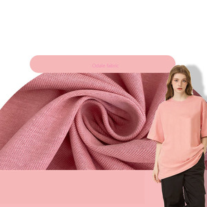 Transpirable 40s Tight 100% algodón doble hilo tejido liso elástico tejido de punto de un solo lado en Stock para camisetas - Product Image 2