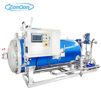 Autoclave de stérilisation automatique 230L chargement et déchargement cage cornue à boissons en conserve