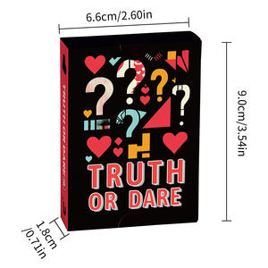 Nouveau <span class=keywords><strong>jeu</strong></span> de cartes transfrontalier pour 50 personnes (en papier) – Vérité ou Défi – <span class=keywords><strong>Ambiance</strong></span> de fête – Jouet pour adultes avec emballage en boîte colorée - Product Image 5