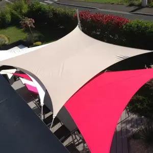 Waterproof Shade Sail High Durable Shade Sail 600D PVC Coated Oxford Fabric Material