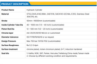 Cylindre hydraulique télescopique multi-étages surdimensionné, chromé dur |   Système de levage haute performance et gain de place pour camions bennes lourds