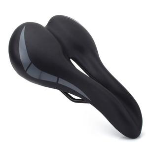Selle de vélo de montagne confortable noire perforée pour adultes unisexes toutes saisons style simple - Product Image 3