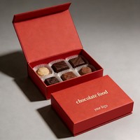 Boîte cadeau de luxe personnalisée pour chocolats avec séparateur, finition mate, boîte à bonbons, boîte d'emballage à fermeture magnétique pour chocolats