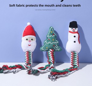 Jouet interactif en corde et tissu <span class=keywords><strong>de</strong></span> coton pour chien, pour le nettoyage des dents et la lutte contre l'ennui, idéal pour Noël - Vente en gros - Product Image 6