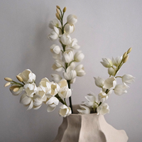 Hoge Kwaliteit Witte Kunstmatige Lelie Van De Vallei Real Touch Bloemen Pu Bloem Voor Huis & Hotel Decor Realistisch Bloemenontwerp