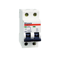 Disyuntor en miniatura MCB, disyuntor 2P 10a, C45, 2, 1, 2