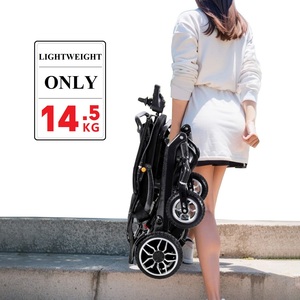 KSM-607P Factory Direct Lightweight Carbon Fiber <b>Electric</b> Wheelchair Supplier Foldable Design with Storage Bag - Product Image 2