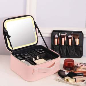 Professional High Quality Large Custom Logo <b>Bag</b> Portable Traveling <b>Makeup</b> <b>Bag</b> <b>Cheap</b> Small Leather <b>Makeup</b> Travel <b>Bag</b> - Product Image 4