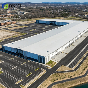 Bâtiment industriel modulaire en acier galvanisé résistant aux intempéries, à portée libre, pour entrepôt et terminal de stockage de matières premières - Product Image 1
