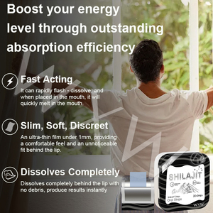 Meilleure vente de bandelettes orales infusées de Shilajit à haute résistance énergie naturelle amélioration de l'endurance soutien de l'immunité Film oral Shilajit - Product Image 5