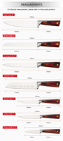 Nouveau design ensemble de couteaux de chef de cuisine en acier inoxydable de haute qualité avec manche en bois Pakka forgé