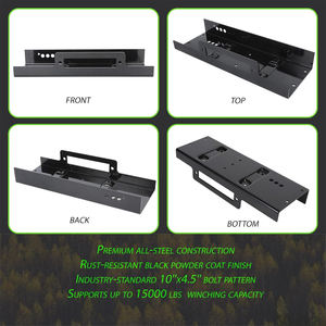 Plaque de montage universelle pour treuil AMBITION 10 po x 4,5 po avec motif de boulons surélevés, <span class=keywords><strong>bride</strong></span> de guidage et accessoires pour camion, VUS, <span class=keywords><strong>remorque</strong></span> - Product Image 3