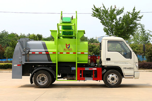Foton thành phố nhỏ <span class=keywords><strong>3cbm</strong></span> chất thải thực phẩm nhà bếp xử lý chất thải mini bên tải xe tải rác - Product Image 3