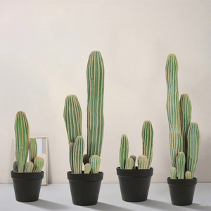 Plantes artificielles, <span class=keywords><strong>cactus</strong></span> en plastique en pot, plante artificielle en pot en plastique pour décoration extérieure, décoration intérieure, plantes artificielles - Product Image 1