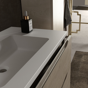 Kabinet cermin rias kamar mandi klasik gaya Spanyol peringkat atas dengan wastafel tunggal desain persegi panjang Modern - Product Image 6