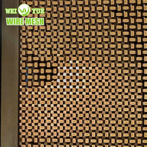 Kiến Trúc Trang Trí Crimped Phẳng Dây Dệt Kim Loại Lưới Cắt Cho Nội Thất Tường Trang Trí Tủ Tấm Cầu Thang Bảo Vệ - Product Image 2