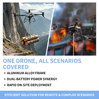 Drone de livraison à charge lourde S100PRO, capacité de 100 kg, cadre en fibre de carbone étanche, 10 m/s pour le transport d'équipements sur chantier