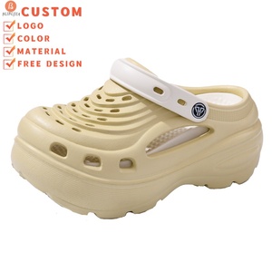 Femmes été EVA sandales à talons fond épais anti-dérapant sabots Sexy <span class=keywords><strong>femme</strong></span> plate-forme compensées chaussures de jardin hauteur augmentant style - Product Image 1