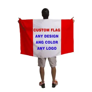 Bandeira personalizada 3x5 pés ao ar livre 90x150cm 100% poliéster promoção serigrafia lembrancinhas de casamento celebração