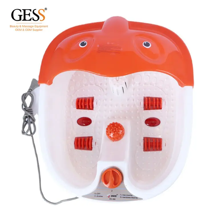 GESS Feet Foot Spa Massager with Steam Soothe Tired Sauna Steamer 4 Pedicure Massage Rollers Feet Bath Care