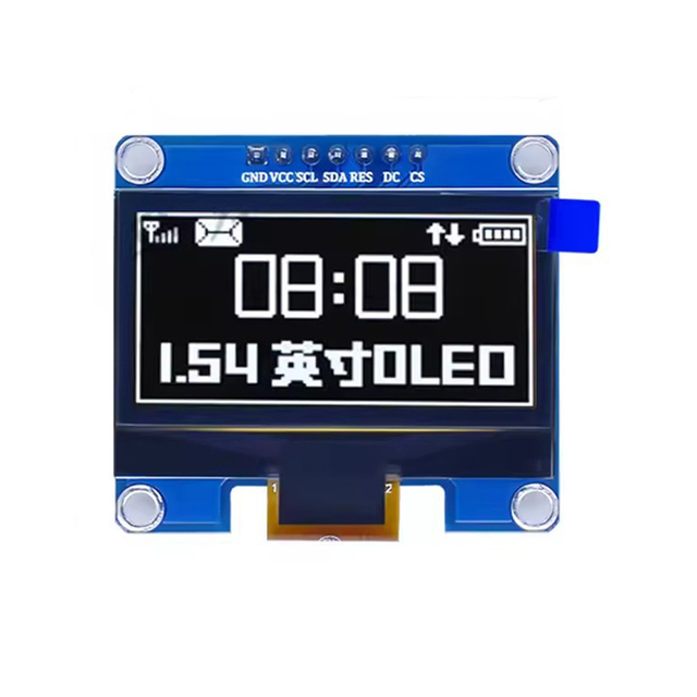 1.54 Inch OLED Module 1.54" 128*64 Screen LCD LED Display Module SSD1309 SPI/IIC I2C Interface 7P White Display
