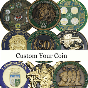 Moneda de desafío de metal esmaltado suave y duro, personalizada, al por mayor del fabricante, con diseño Pickelhaube Cacho De Chicha, en caja de regalo - Product Image 2