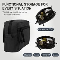Pochette utilitaire MOLLE compacte découpée au laser, sac de rangement pour équipement résistant à l'eau