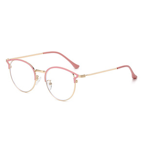 2024 nuevo diseño único medio marco ojo de gato Anti luz azul gafas de moda Marco de gafas de bloqueo de luz azul - Product Image 3