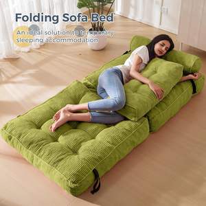 Sofá <span class=keywords><strong>Cama</strong></span> <span class=keywords><strong>Plegable</strong></span> Convertible en Silla para Adultos, Sofá <span class=keywords><strong>Cama</strong></span> <span class=keywords><strong>Plegable</strong></span> con Relleno de Espuma y Almohada - Product Image 4