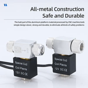 Válvula solenoide de aluminio de alto rendimiento ZRDR, regulador magnético de <span class=keywords><strong>CO2</strong></span> para plantas de Acuario, filtro de tanque de peces de corte nocturno de - Product Image 5
