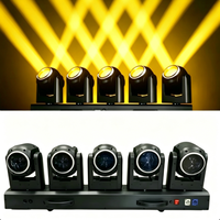 Projecteur de scène LED 5x80W à 5 têtes effet Tornado, Wash Zoom pour DJ, bar, fête, discothèque, équipement d'éclairage, tête mobile, stroboscope