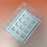 Boîte à dessert transparente carrée avec couvercle en plastique, vente en gros de boîtes à dessert XJH, vente chaude