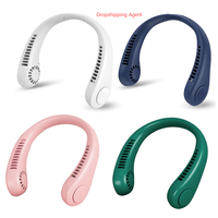 Ventilateur de cou portable 2025 pour dropshipping – Léger, mains libres, rechargeable par USB, silencieux, pour l'extérieur