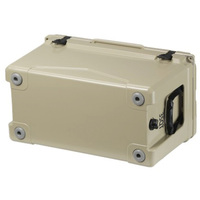 Glacière carrée 35QT verrouillable portable rotomoulée avec rétention de glace de 5 jours, design moderne et étanche pour le camping et l'extérieur