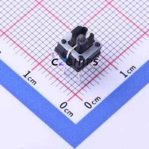 TC-1193-R-E Tactile Switch Through hole Component (THT) Switch Single Pole Single Throw 2.5N Through Hole 6.8mm - Product Image 1