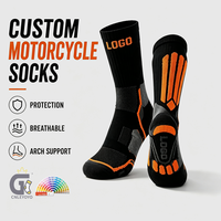 Chaussettes de motocross personnalisées avec protection rembourrée pour les tibias, soutien de la voûte plantaire et absorption des chocs pour la course tout-terrain