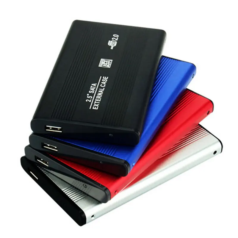 Aluminum Alloy portable external storage 2.5 Inch USB2.0 external hard disk drive adapter enclosure