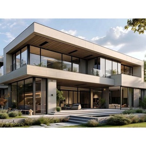 Ventana Panorámica Moderna con Clasificación Energética, Doble y Triple Acristalamiento, Fija, de Gran Tamaño, para Sala de Estar de Villa de Lujo - Product Image 4