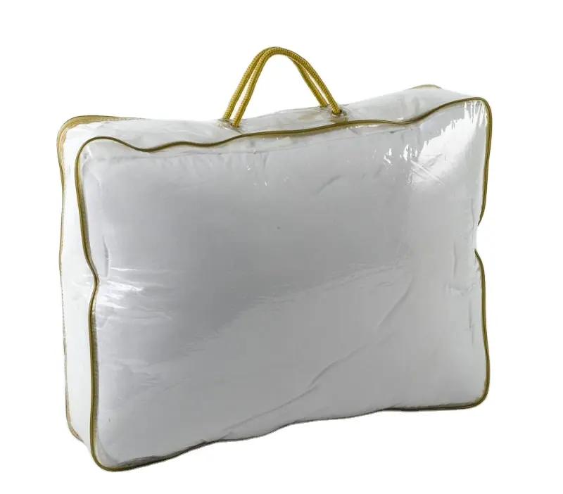 Bolsa de edredón de almacenamiento de PVC de plástico al por mayor de alta calidad para el hogar embalaje textil bolsas de plástico con logotipo