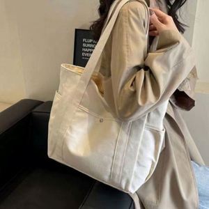 Custom Professional Style <b>Large</b> Capacity Silk Screen <b>Printed</b> Canvas Shoulder Logo Wholesale High Quality Promotional Bag - Product Image 2