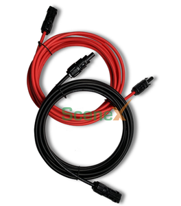 Cable para Panel Solar ABS con Conectores <span class=keywords><strong>M</strong></span> C 4 para Sistemas de Energía Solar, Aplicaciones en Techos de Estaño, Color Plata/Negro Natural, Garantía de 8 Años - Product Image 4