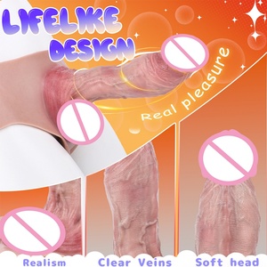 OS-ADLK5219 Silicone Elastic Hollow <b>Dildo</b> Pants Soft Wearable 9.29" Long <b>Dildo</b> Pants Penis Extender for Transgender Sex Toys - Product Image 3
