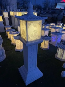 Patung Lentera Taman Luar Ruangan Besar dari Granit Marmer Alami, Patung Lentera Batu Jepang - Product Image 6