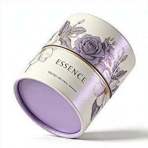 Tubo de Papel Kraft Biodegradable de Lujo Personalizado, Empaque Cilíndrico Impreso de Alta Gama para Cosméticos, Crema Facial y Perfume - Product Image 2